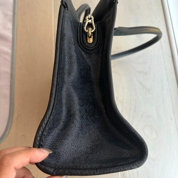 BNWT Cole Haan Black Leather Carrington Satchel - Picture 5 of 8